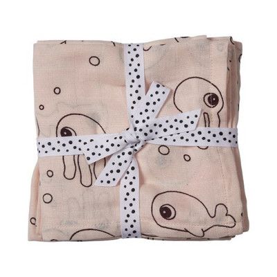 Done by Deer burp cloth 2-pack, sea friends powder