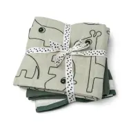 Done by Deer burp cloth 3-pack, deer friends green