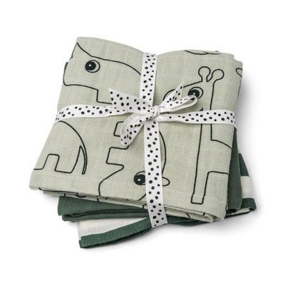 Done by Deer burp cloth 3-pack, deer friends green