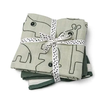 Done by Deer burp cloth 3-pack, deer friends green