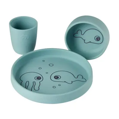 Done by Deer Dinner set, sea friends blue