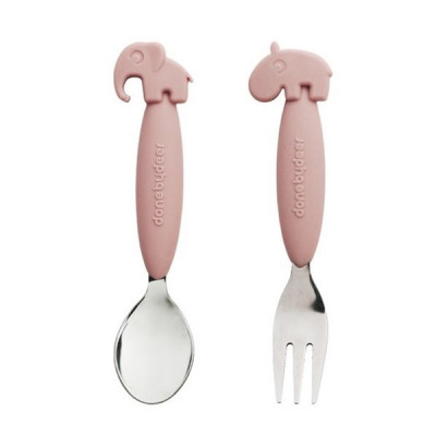 Done by Deer Done By Deer, YummyPlus - Bestickset Rosa