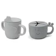Done by Deer drickpipsmugg&snackmugg set, grå