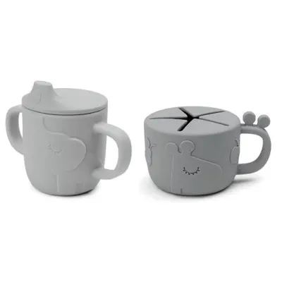 Done by Deer drickpipsmugg&snackmugg set, grå