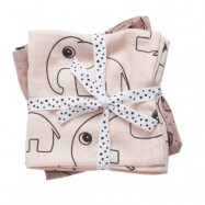 Done By Deer Muslinfilt 70x70 cm 2-pack (Rosa)