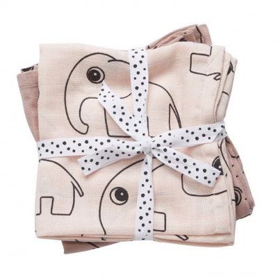 Done By Deer Muslinfilt 120x120 cm 2-pack (Rosa)
