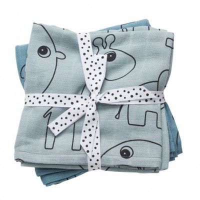 Done By Deer Muslinfilt 70x70 cm 2-pack (Ljusblå)