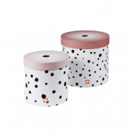 Done by Deer förvaringsaskar Happy Dots 2-pack, powder