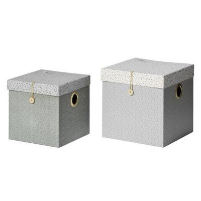 Done By Deer - Förvaringsboxar 2-pack large grå