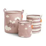 Done by Deer förvaringskorgar 3 pack Happy cloud, powder