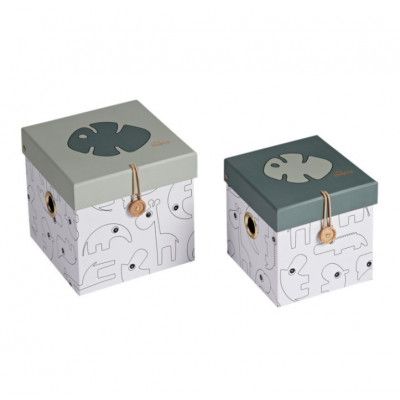 Done By Deer Förvaringslådor 2-pack Tiny tropics (Small)