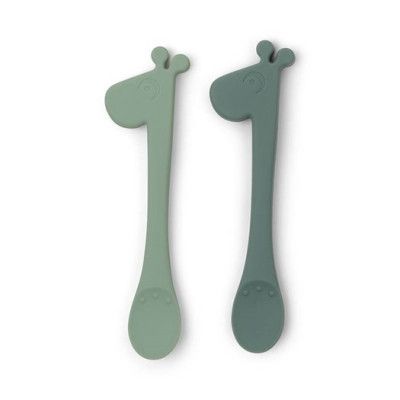 Done by Deer matningssked 2-pack Peekaboo Raffi, grön