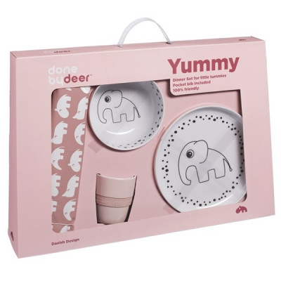 Done By Deer, Melaminset - Happy dots rosa