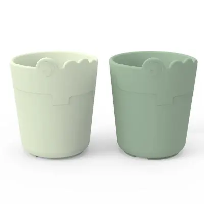 Done by Deer mini mugg Kiddish Croco 2-pack, grön