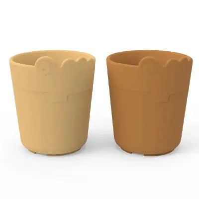 Done by Deer mini mugg Kiddish Croco 2-pack, senap