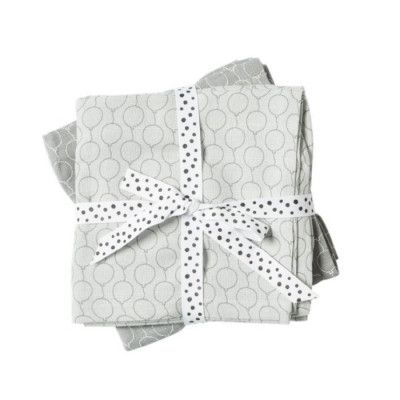 Done By Deer - Muslinfilt Ballon 120x120 cm 2-pack (Grå)