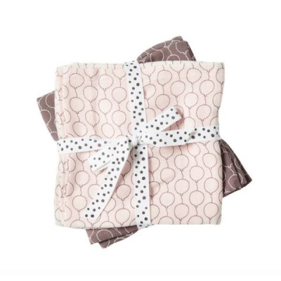 Done By Deer, Muslinfilt Ballon 120x120 cm 2-pack Rosa
