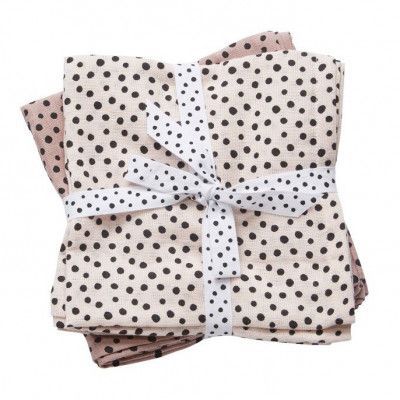 Done By Deer Prickig Muslinfilt 70x70 cm 2-pack (Rosa)