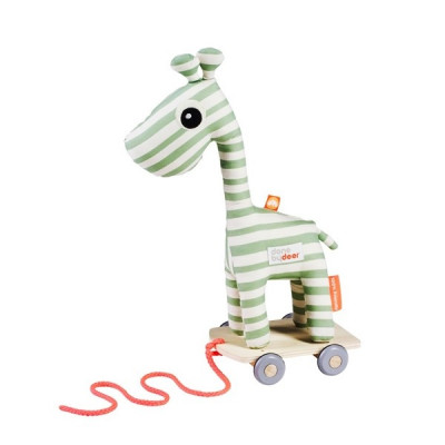 Done By Deer, Pull along - Raffi med magnet grön