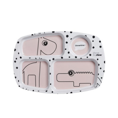 Done by Deer sektionstallrik Happy Dots, powder