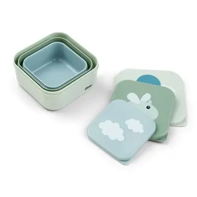 Done by Deer snack box set Happy Cloud 3 delar, green
