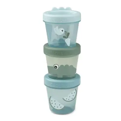 Done by Deer snackslådor 3-pack Croco, green