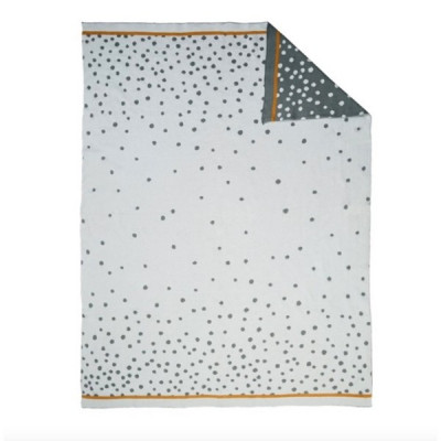 Done By Deer, Stickad Filt Happy Dots Grå