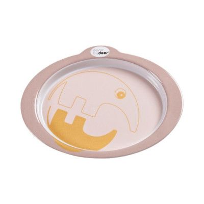 Done By Deer Tallrik Anti-slip Contour (Rosa)