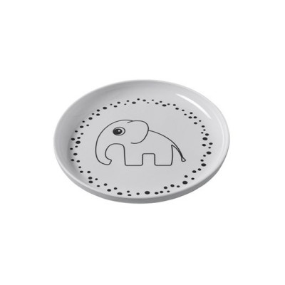 Done by Deer tallrik Yummy Happy dots, grå