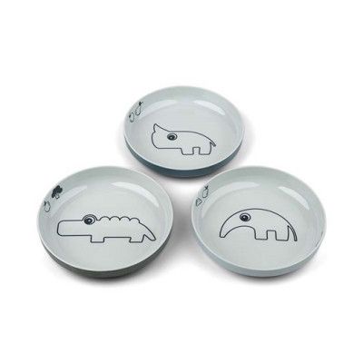Done by Deer tallrik Yummy mini Deer friends 3-pack, blå