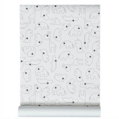 Done By Deer - Tapet Contour (Svart)