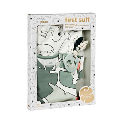 Done by Deer Tiny Tropics baby body set&rattle