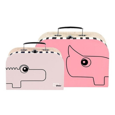 Done by Deer väska 2-pack, raspberry/powder