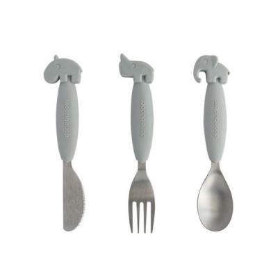 Done By Deer, YummyPlus - Bestickset grå