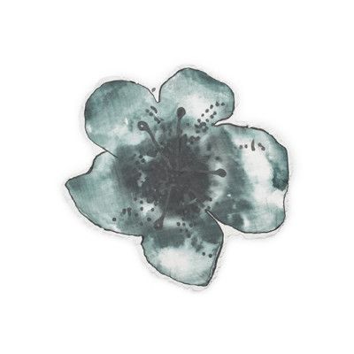 Elodie Details bamboo muslin blanket 1-p, emb. bloom petrol