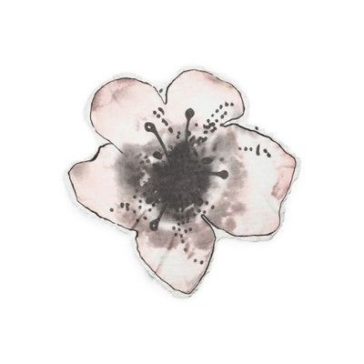 Elodie Details bamboo muslin blanket 1-p, emb. bloom pink