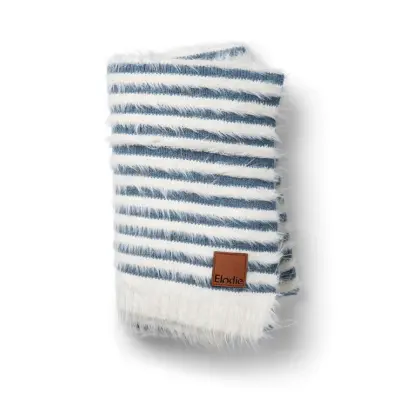 Elodie Details furry knit blanket, berry blue