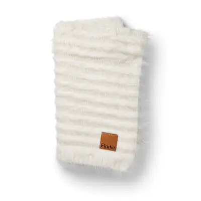 Elodie Details furry knit blanket, vanilla white