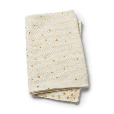 Elodie Details mosstickad filt, gold shimmer
