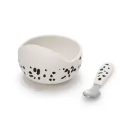 Elodie Details silikonskål med sked, dalmatian dots