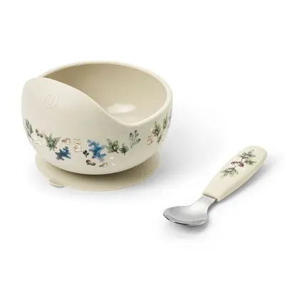 Elodie Details silikonskål med sked, Fairytale Forest