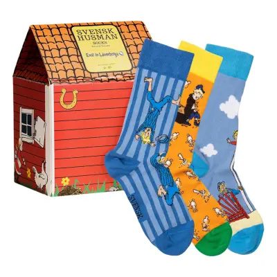 Strumpor Emil i Lönneberga™ Snickerboa Presentbox - 36-40