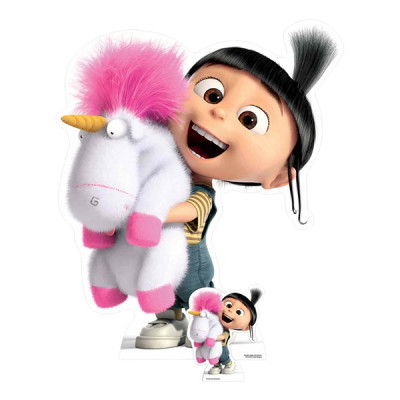 Agnes med Fluffig Enhörning Kartongfigur