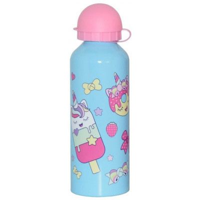 Aluminiumflaska Cupcake Unicorn Blå
