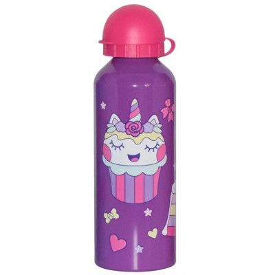Aluminiumflaska Cupcake Unicorn Lila