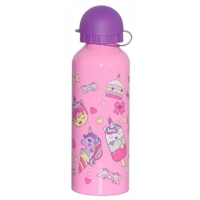 Aluminiumflaska Cupcake Unicorn Rosa