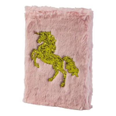 Anteckningsbok Plysch Gold Unicorn