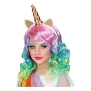 Enhörning Flerfärgad Barnperuk