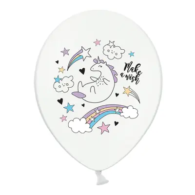 Ballonger Unicorn Pastell - 6-pack