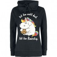 Chubby Unicorn - Enhörning Sweatshirt - Ich bin nicht dick. Ich bin flauschig. - S L - för Dam - svart